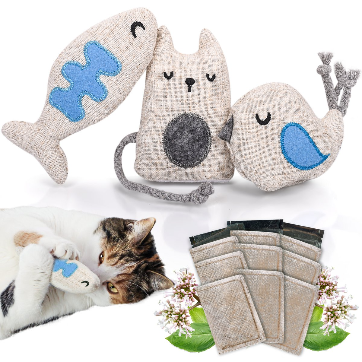 Ne&no kattenspeeltjes met valeriaan (set van 3) - Afbeelding 4